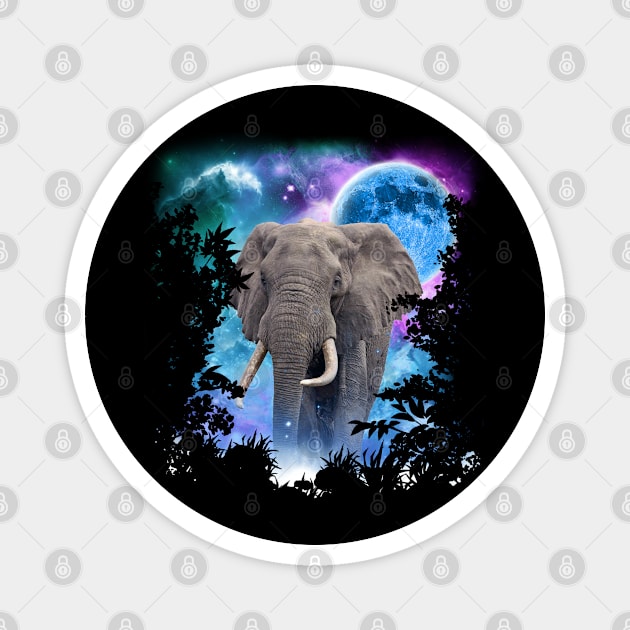 Elephant MidNight Forest 3 Magnet by Ratherkool